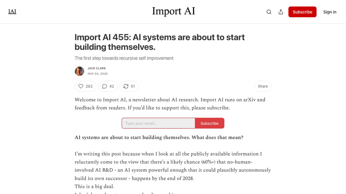 每日资讯雷达 2026-05-05：AI研发自动化逼近，降息预期后移，汽车滚装船放大出海运力