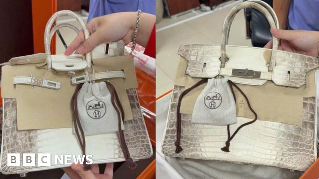 被查封并进入拍卖流程的 Hermès Birkin 包。
